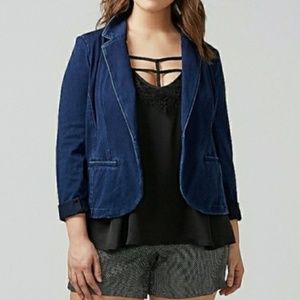 LANE BRYANT DENIM BLAZER
